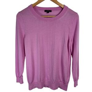 J.Crew Womens Merino Wool‎ Sweater Pink Crew Neck Size M